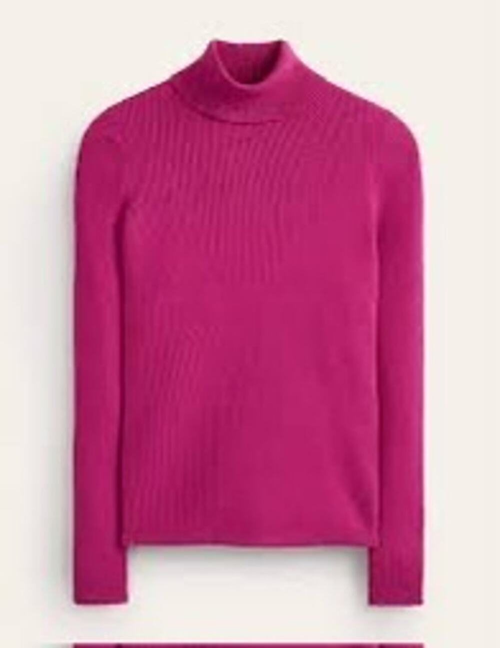 Boden Catriona Roll Neck Sweater in Festival Fuchsia NWT Size Large